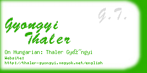 gyongyi thaler business card